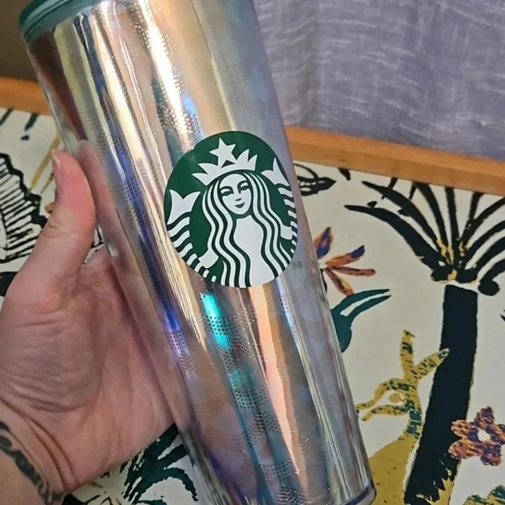 Starbucks Iridescent Stainless Tumbler - Holographic Silver